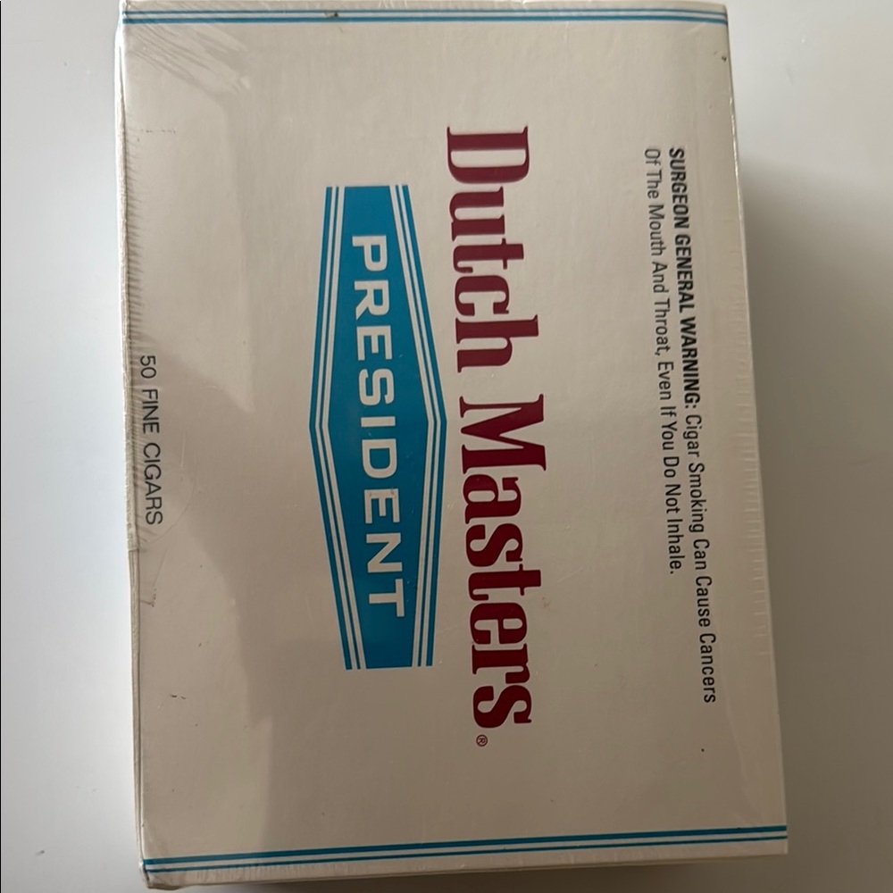 Dutch Masters President Cigars Box - White and Blue